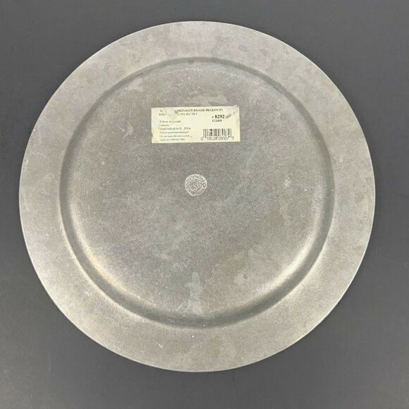 Wilton Armetale Basket Weave Small Round Pewter Tray Platter - Picture 4 of 6